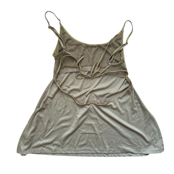 Thalia Sodi Y2K Silk Slinky Top Gold Women’s Size Large - Picture 2 of 5